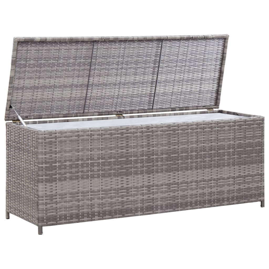 Tuinbox 120X50X60 Cm Poly Rattan Grijs