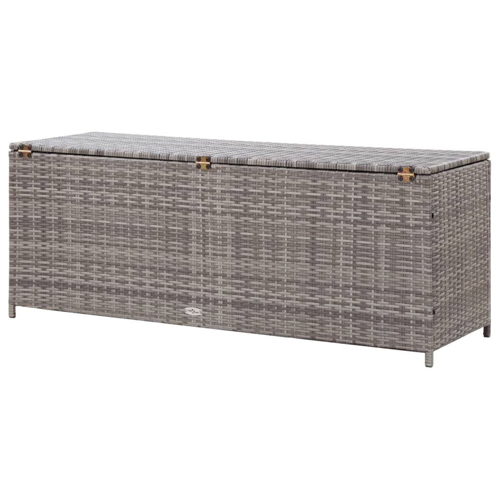 Tuinbox 150x50x60 cm poly rattan grijs