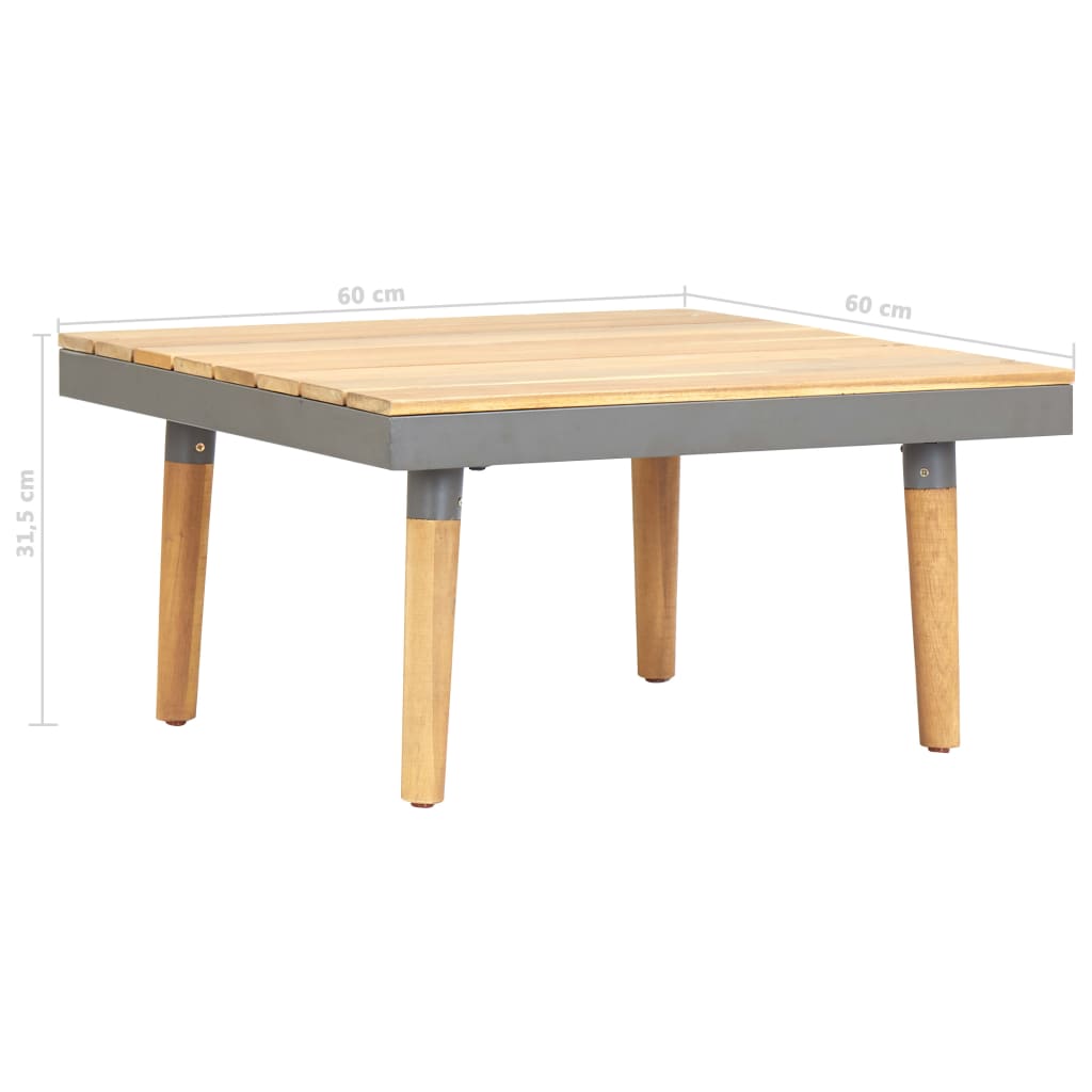 Tuintafel 60X60X31,5 Cm Massief Acaciahout