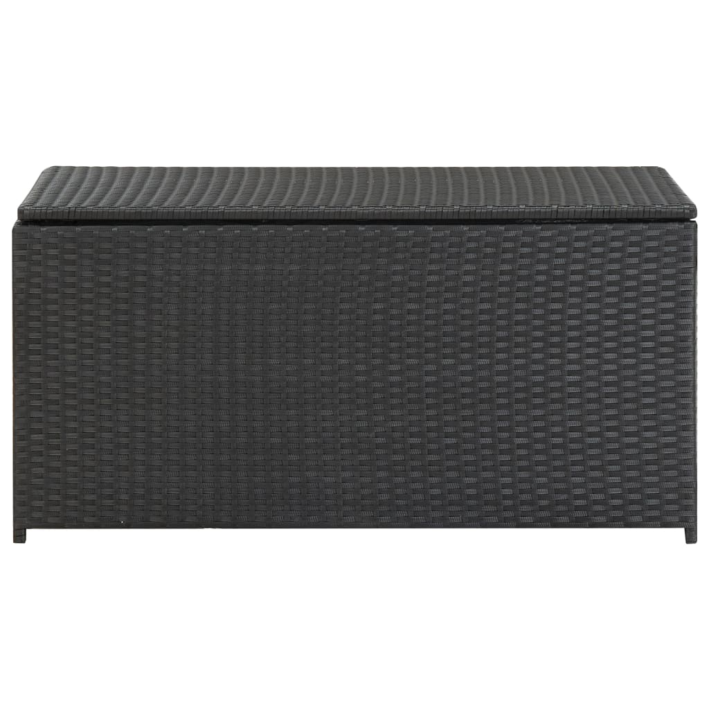 Tuinbox 100x50x50 cm poly rattan zwart