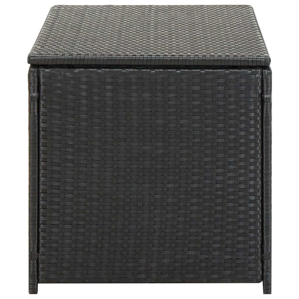 Tuinbox 100x50x50 cm poly rattan zwart