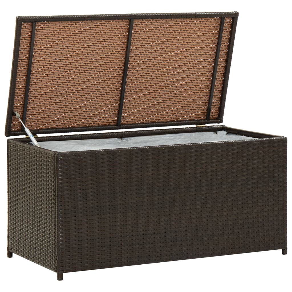 Tuinbox 100X50X50 Cm Poly Rattan Bruin 100 x 50 x 50 cm