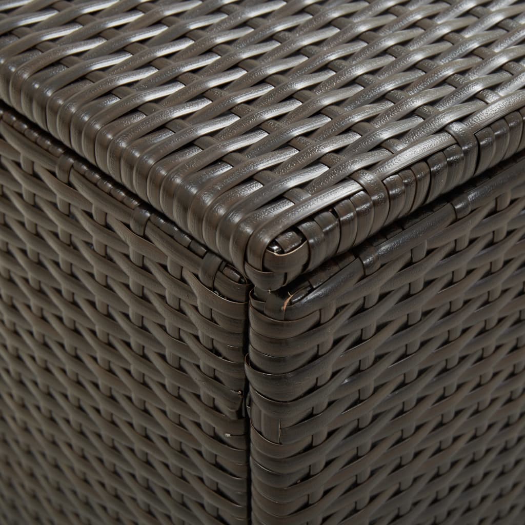 Tuinbox 100X50X50 Cm Poly Rattan Bruin 100 x 50 x 50 cm