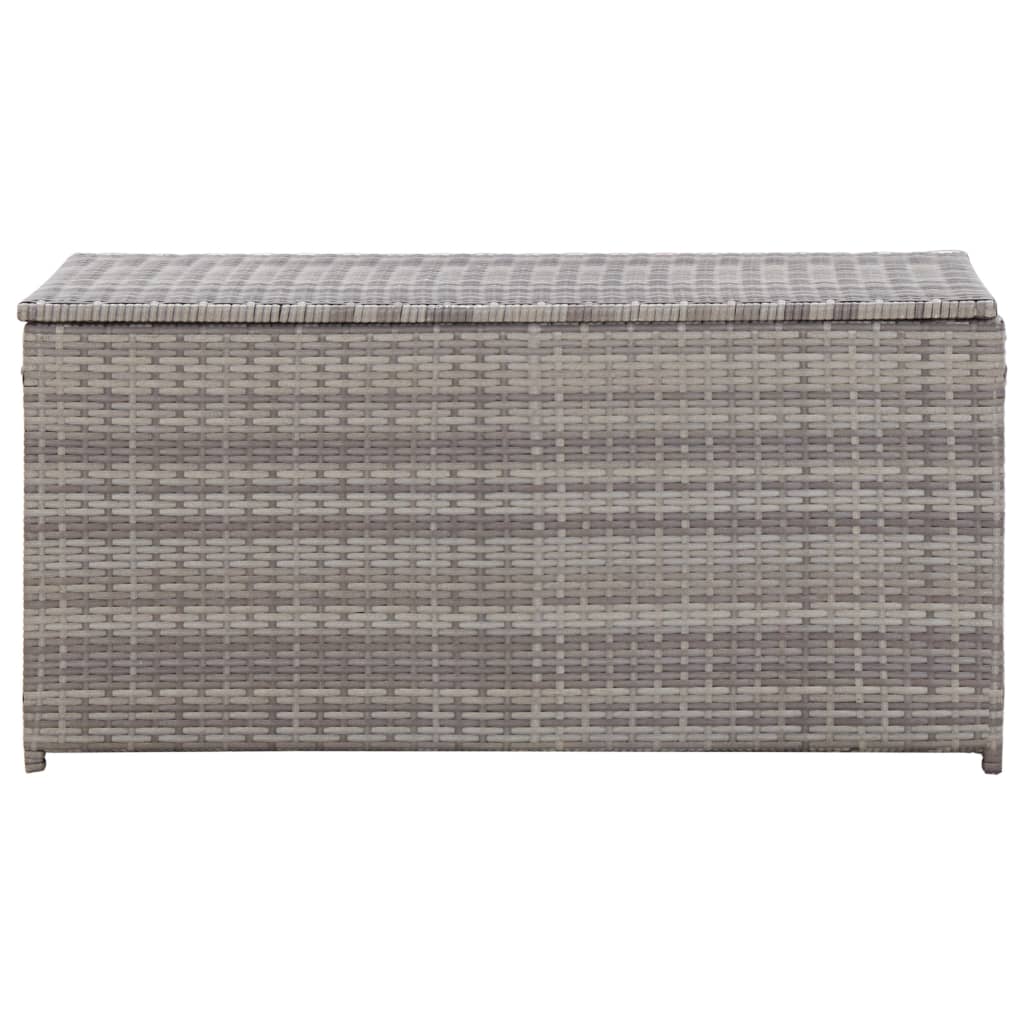 Tuinbox 100x50x50 cm poly rattan grijs