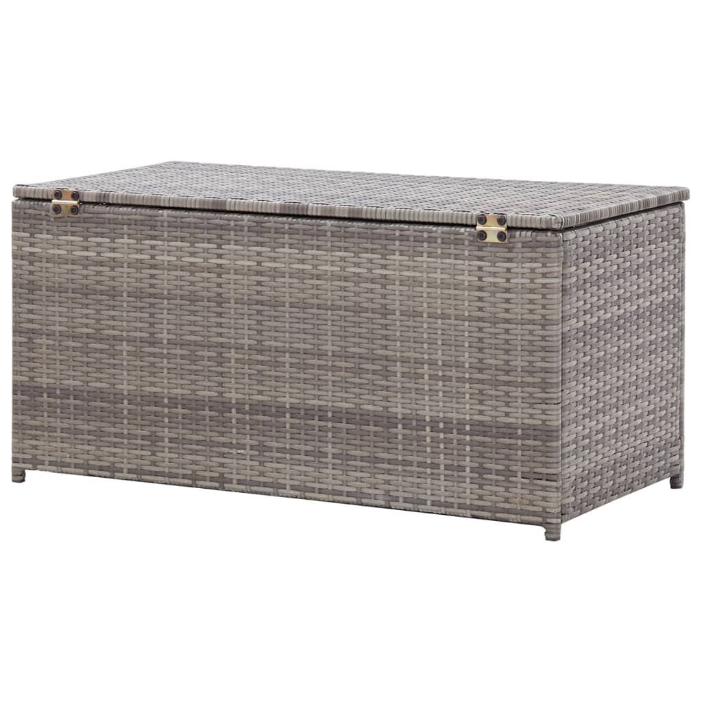 Tuinbox 100x50x50 cm poly rattan grijs