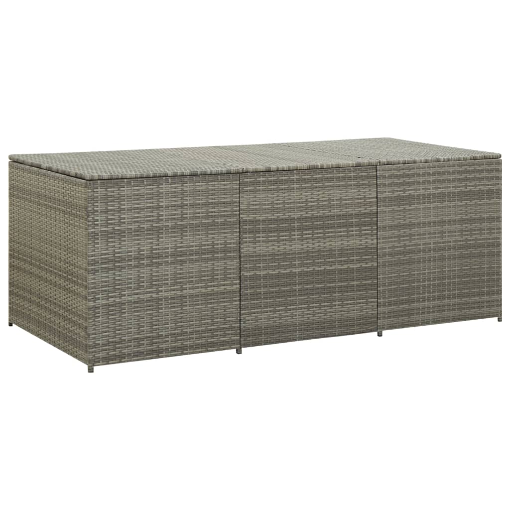 Tuinbox 180x90x70 cm poly rattan grijs