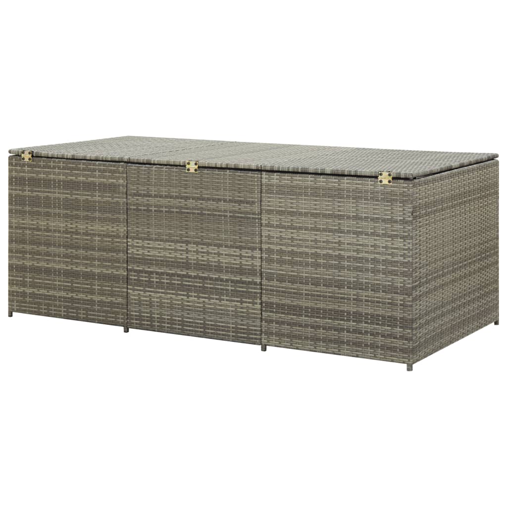 Tuinbox 180x90x70 cm poly rattan grijs