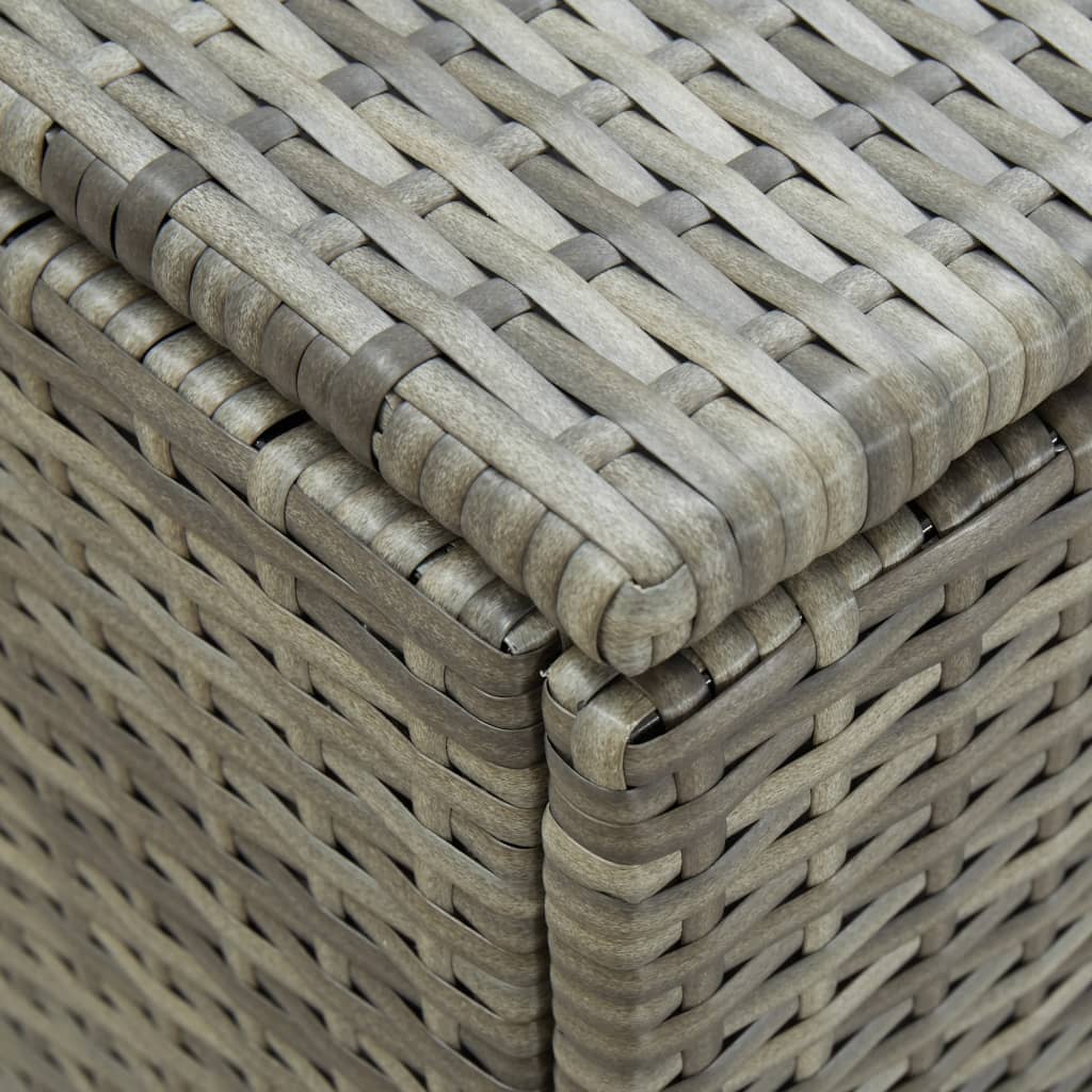 Tuinbox 180x90x70 cm poly rattan grijs