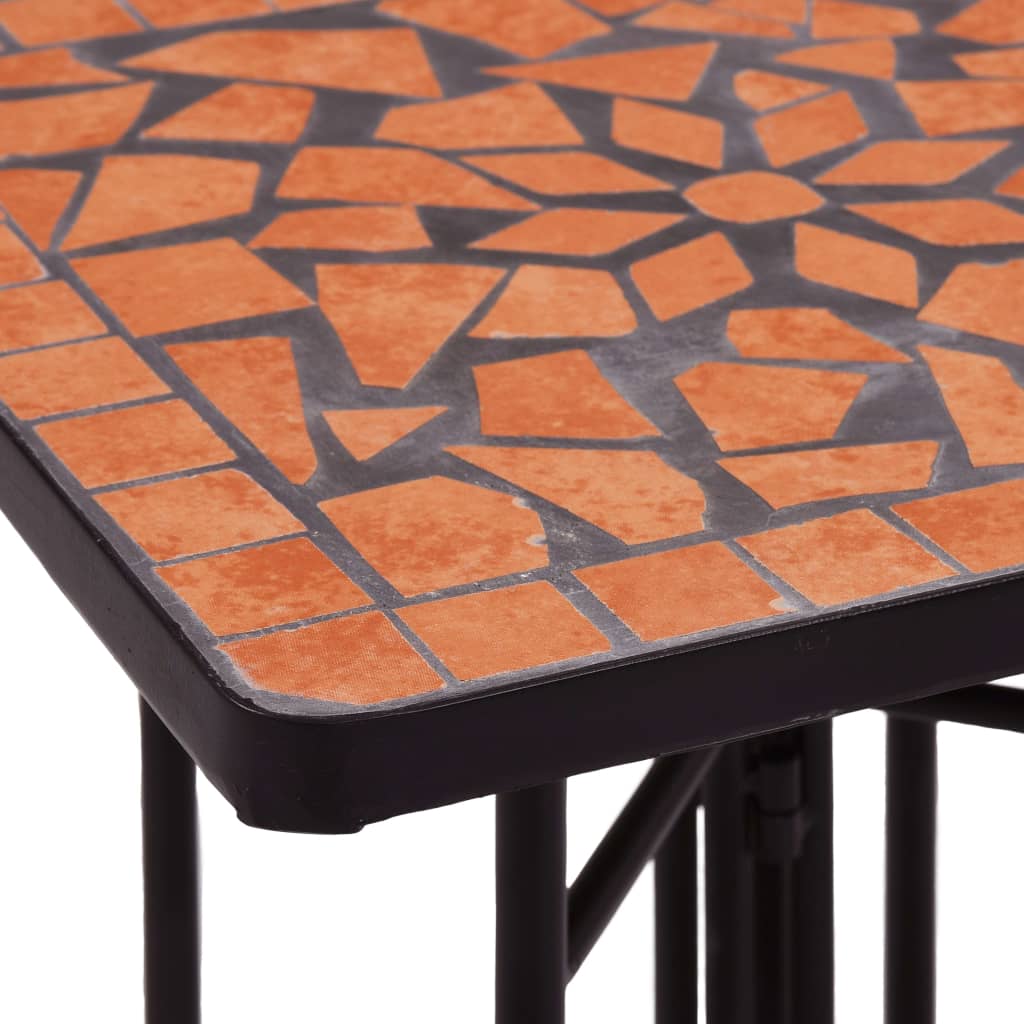 Bijzettafel Mozaïek Keramiek Kleurig Terracotta