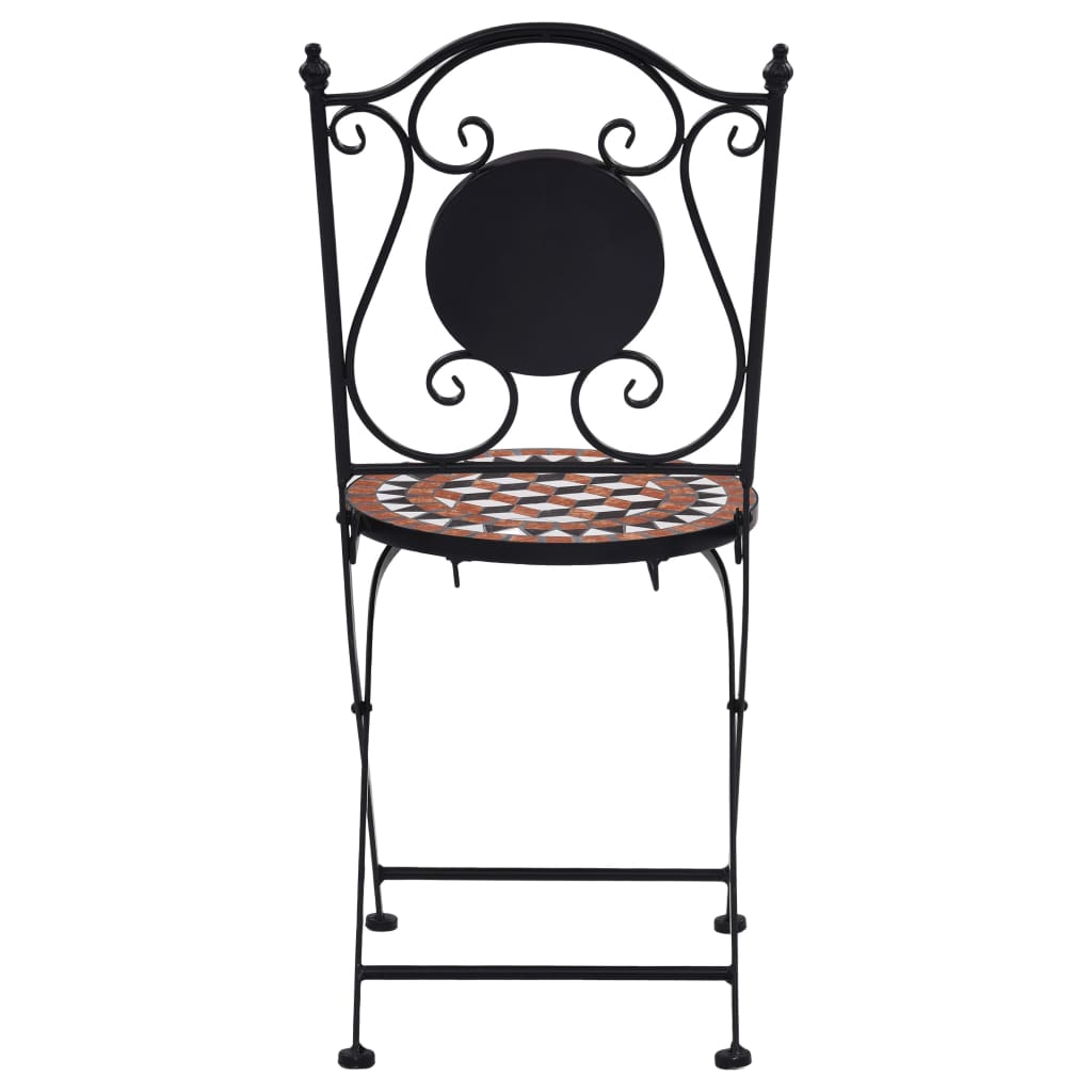 Bistrostoelen Mozaïek 2 St Keramiek Bruin Bruin