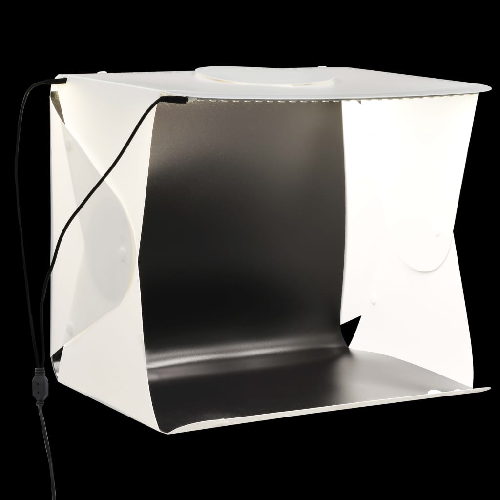 Foto-Opnamebox Met Led Inklapbaar 40X34X37 Cm Kunststof Wit 40 x 34 x 37 cm