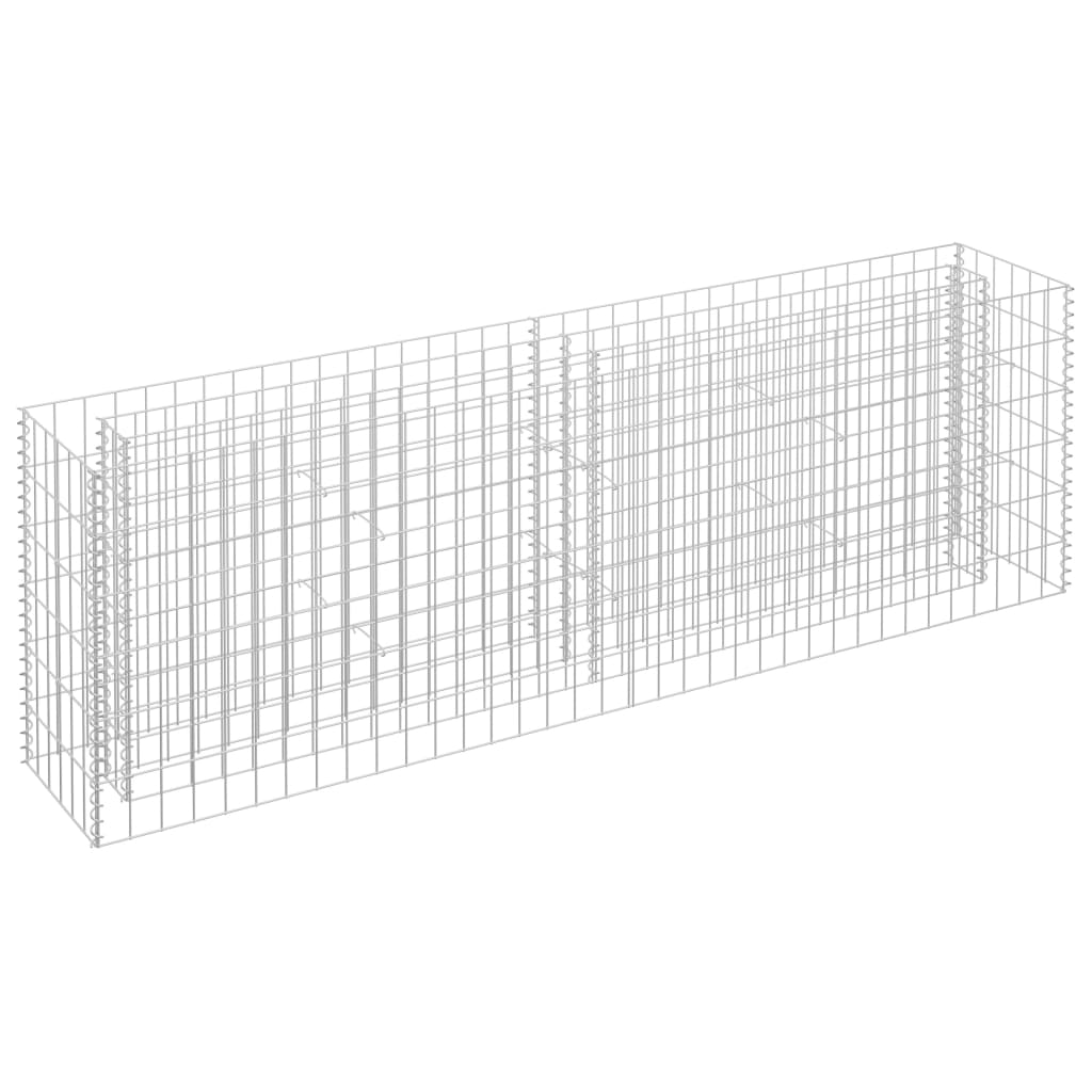 Gabion Plantenbak Verhoogd Gegalvaniseerd Staal 180 x 30 x 60 cm