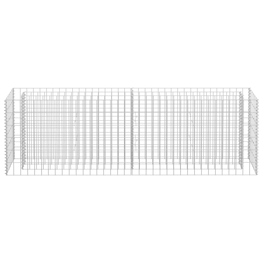 Gabion Plantenbak Verhoogd Gegalvaniseerd Staal 180 x 30 x 60 cm