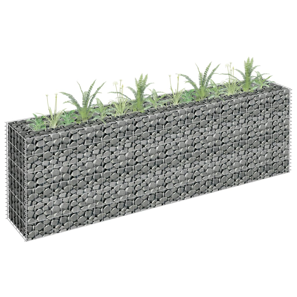 Gabion Plantenbak Verhoogd Gegalvaniseerd Staal 180 x 30 x 60 cm