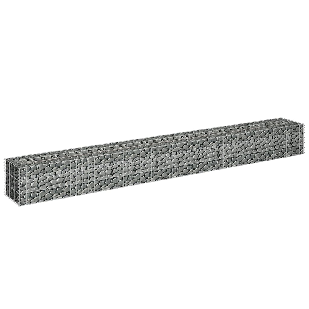 Gabion Plantenbak Verhoogd Gegalvaniseerd Staal 270 x 30 x 30 cm