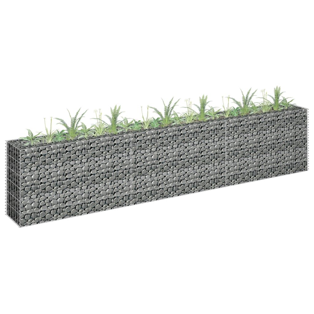 Gabion Plantenbak Verhoogd Gegalvaniseerd Staal 270 x 30 x 60 cm