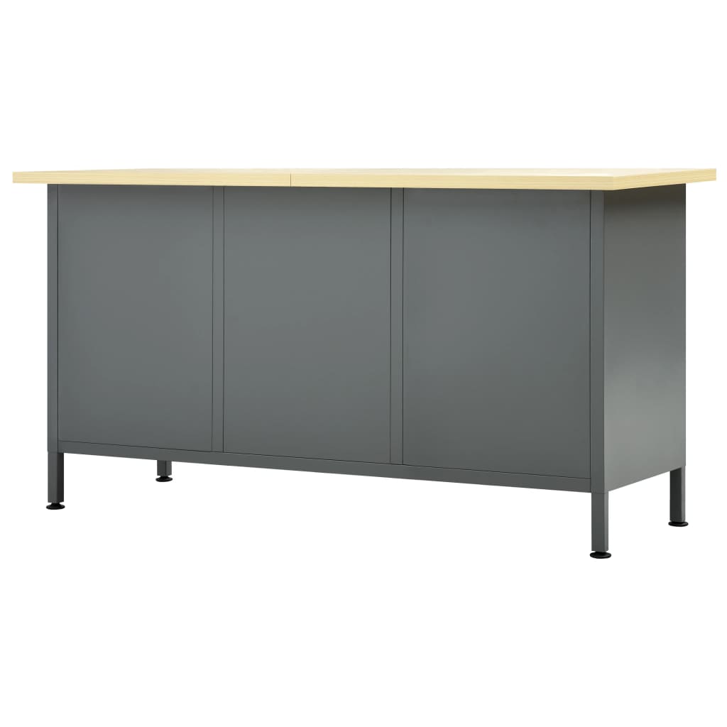 Werkbank 160X60X85 Cm Staal Zwart