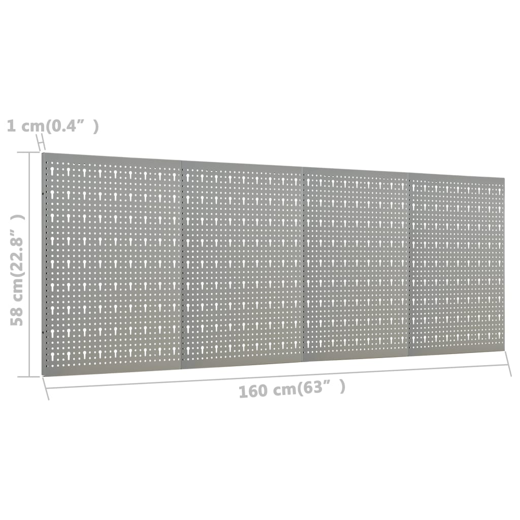 Gaatjespanelen Wandgemonteerd 0X58 Cm Staal 4