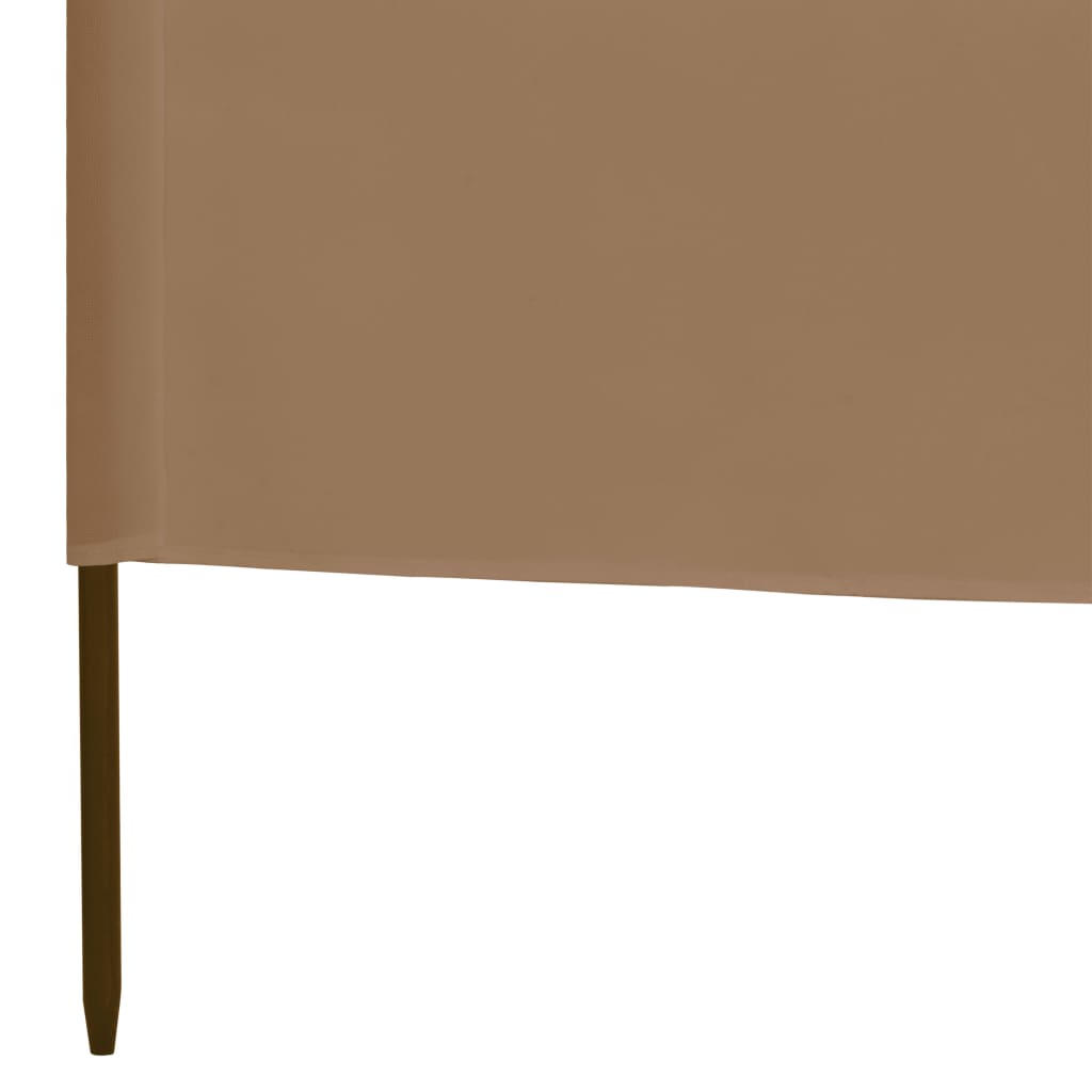 Windscherm 3-Panelen Stof 400 x 80 cm Taupe