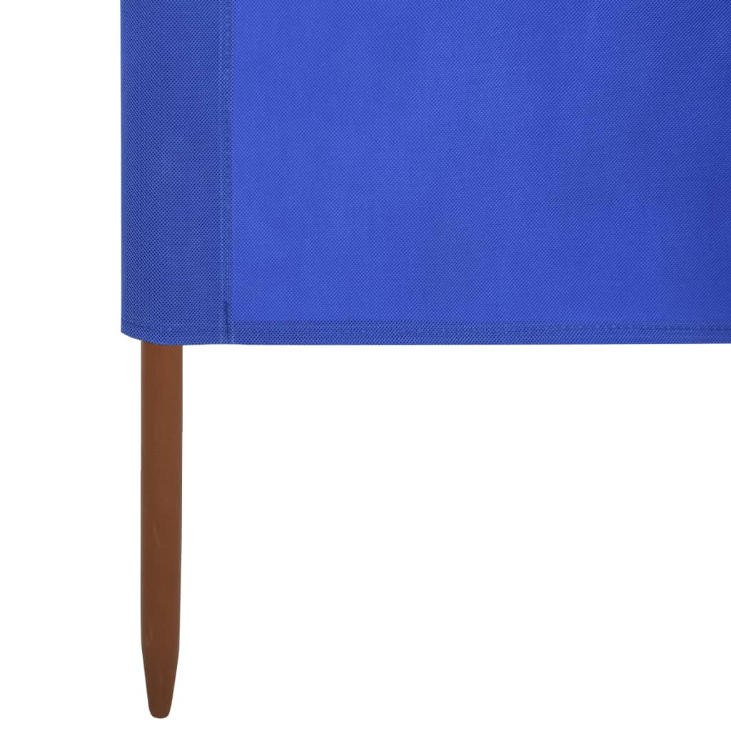 Windscherm 3-Panelen Stof Azuur 400 x 160 cm Blauw