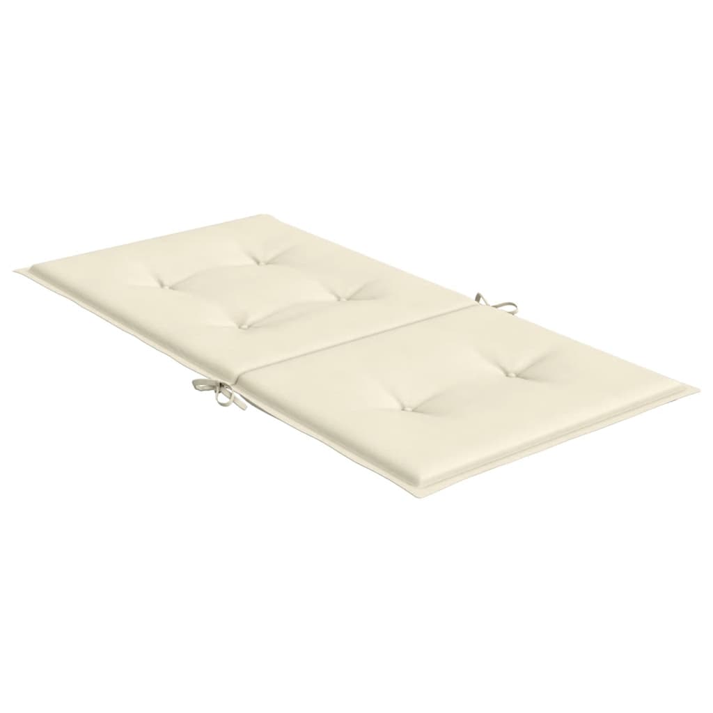 Tuinstoelkussen Lage Rug Oxford Stof Antraciet 4 100 x 50 x 3 cm crème