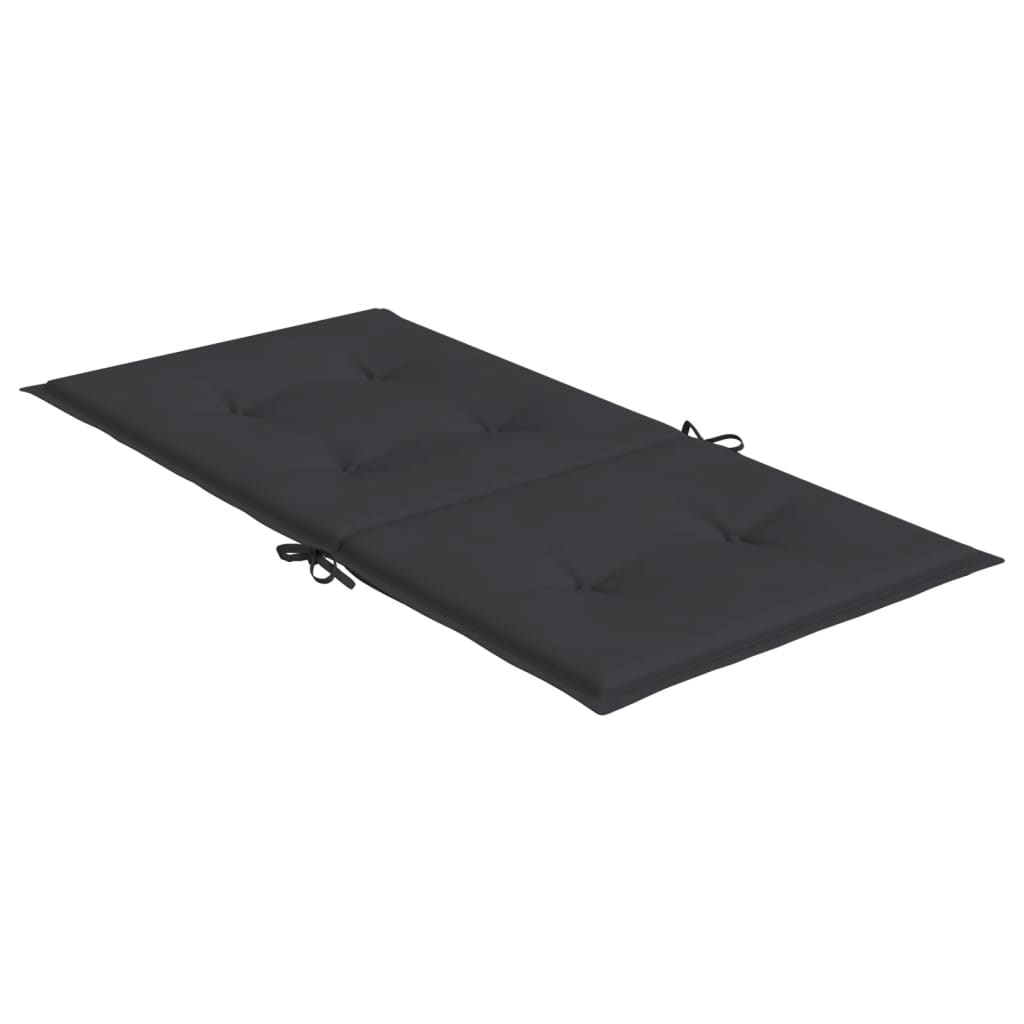 Tuinstoelkussens Lage Rug Oxford Stof 2 100 x 50 x 3 cm Zwart