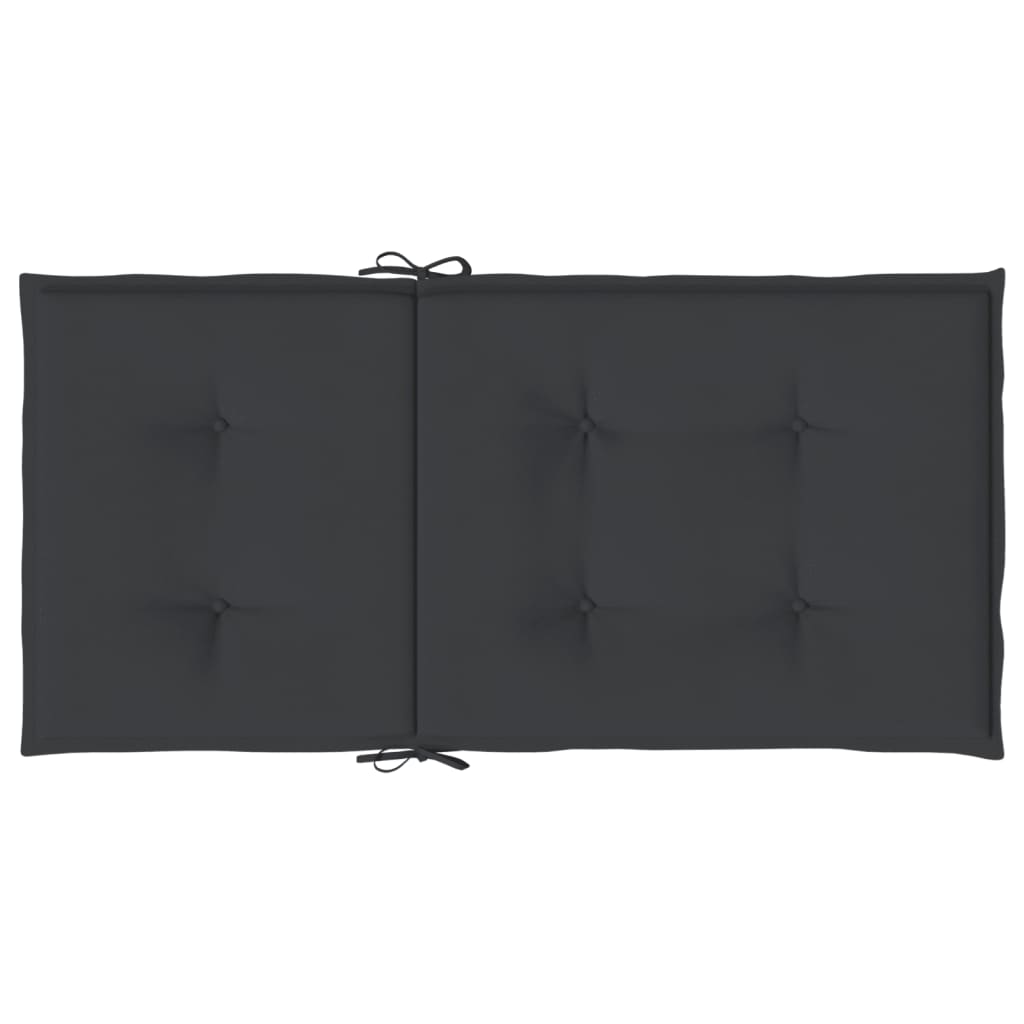 Tuinstoelkussens Lage Rug Oxford Stof 2 100 x 50 x 3 cm Zwart