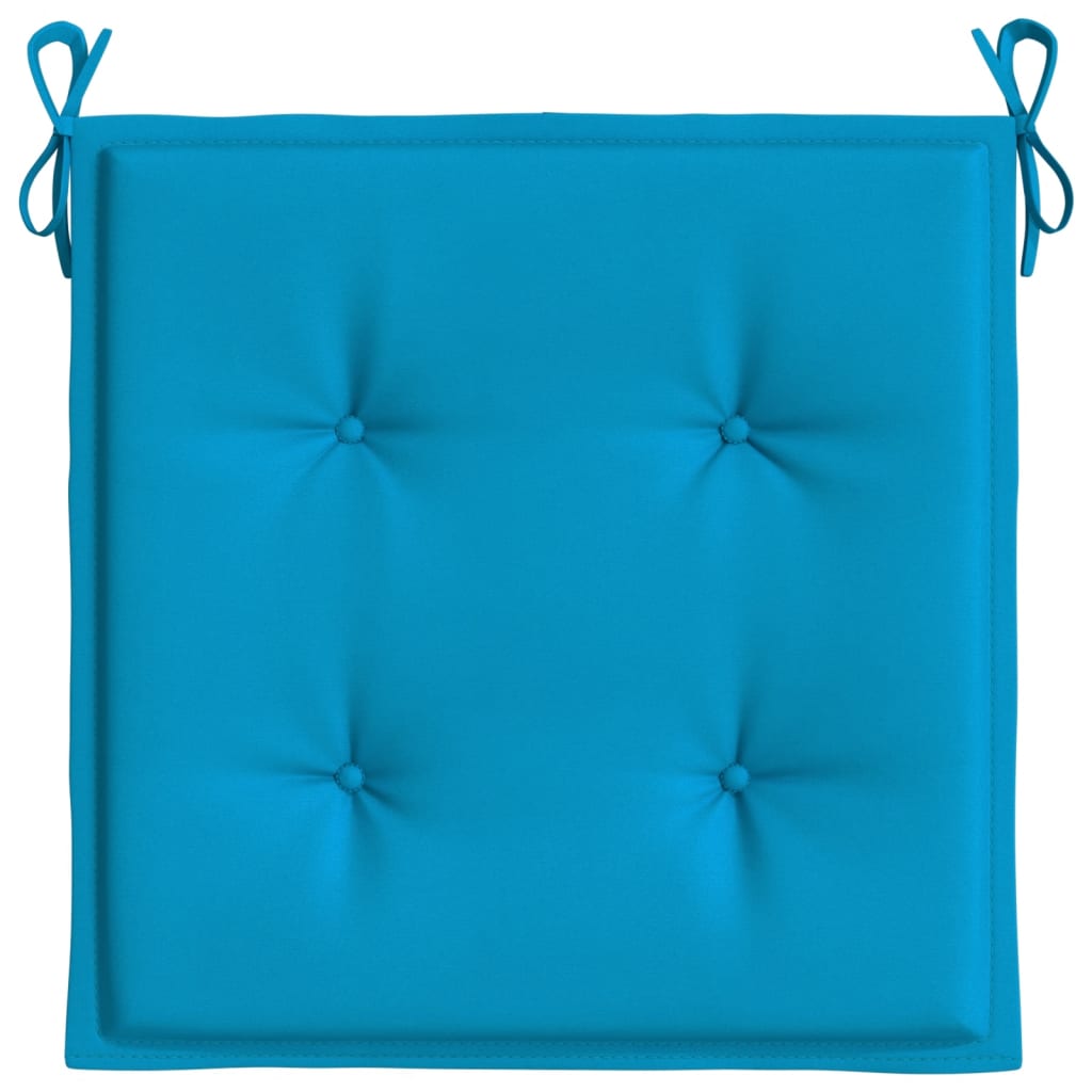 Tuinstoelkussens Stof 2 50 x 50 x 3 cm Blauw