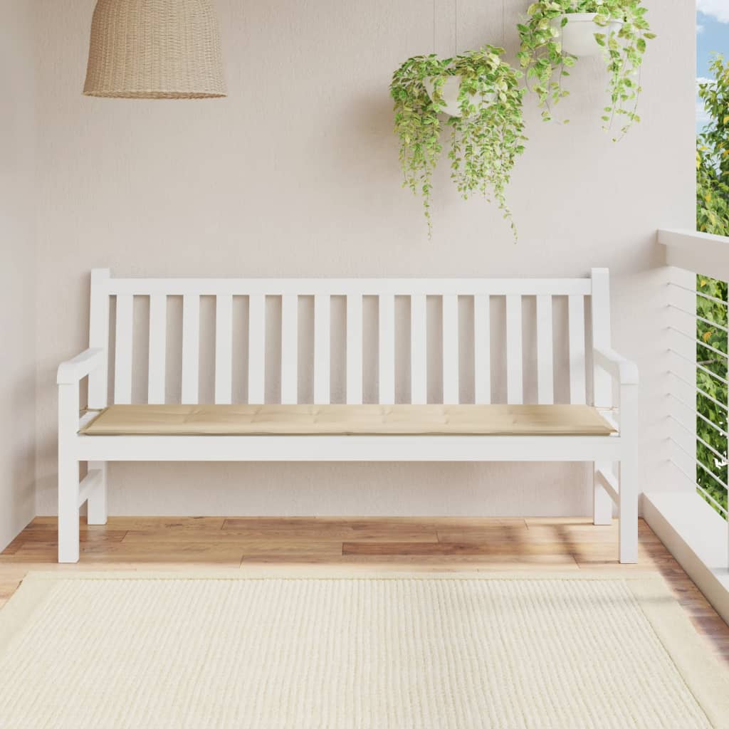 Tuinbankkussen Oxford Stof 180 x 50 x 3 cm Beige