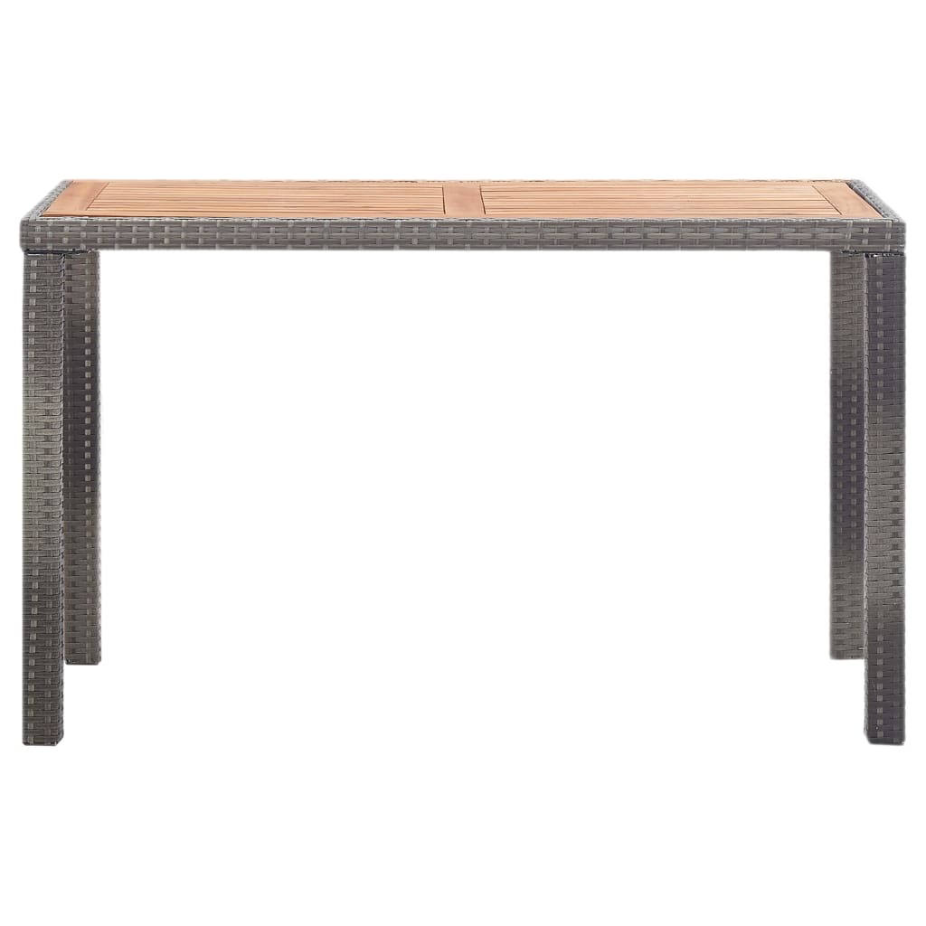 Tuintafel Massief Acaciahout 123 x 60 x 74 cm Antraciet en bruin