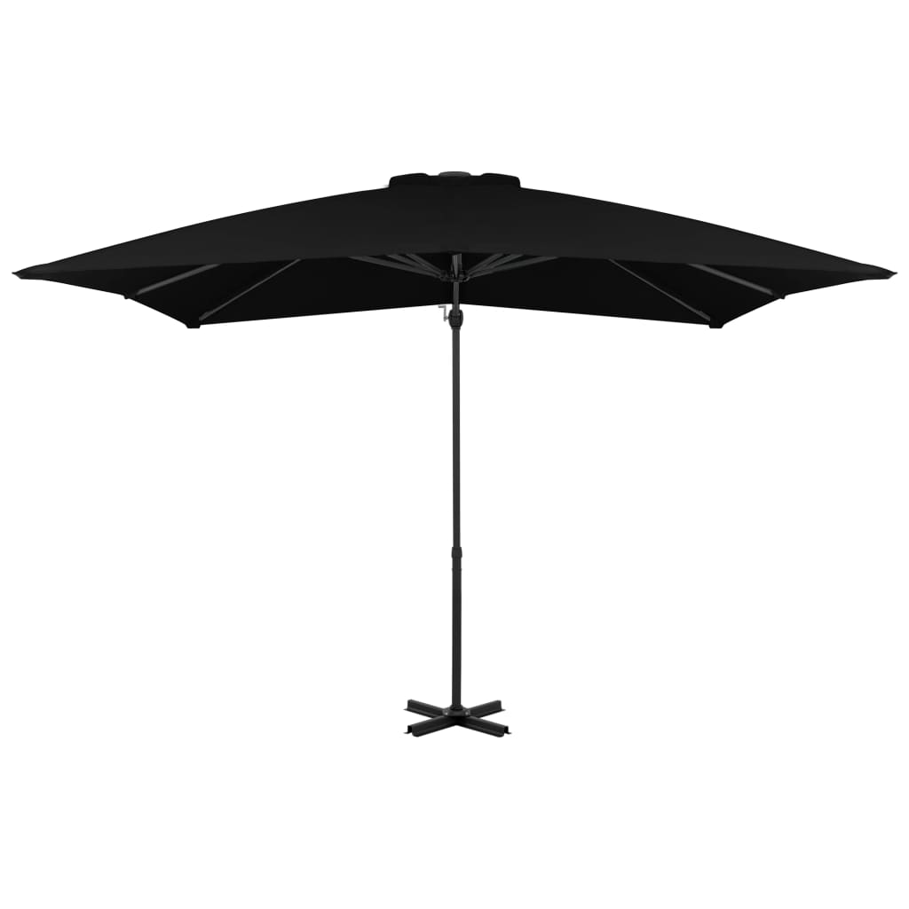 Zweefparasol Met Aluminium Paal 250X250 Cm Zwart 250 x 250 cm