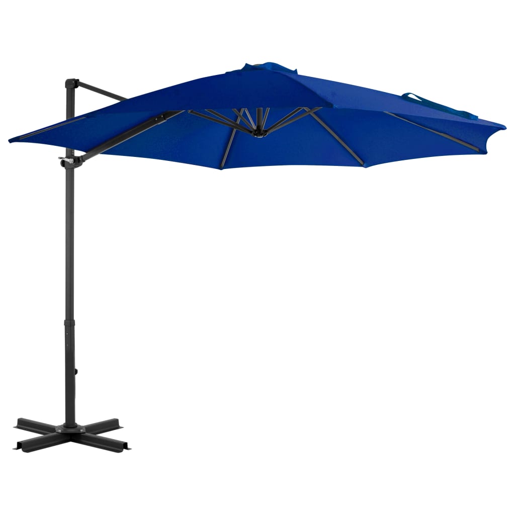 Zweefparasol Met Aluminium Paal 300 Cm Azuurblauw 300 x 238 cm