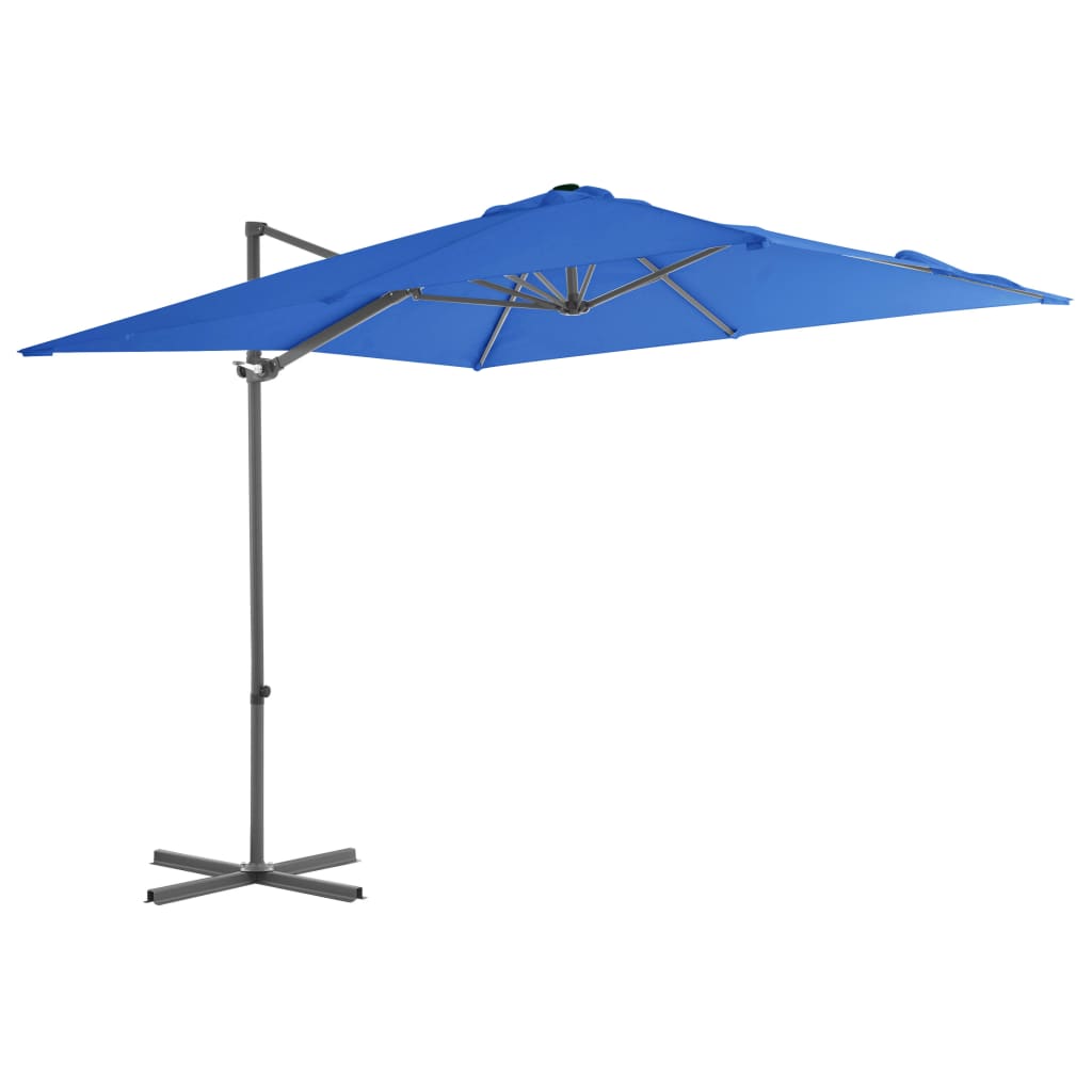 Zweefparasol Met Stalen Paal 250X250 Cm Azuurblauw 250 x 250 cm