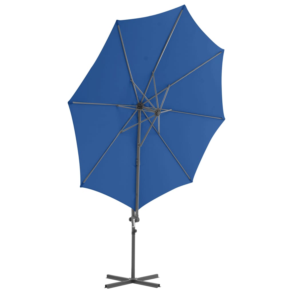 Zweefparasol Met Stalen Paal 300 Cm Azuurblauw 300 x 255 cm