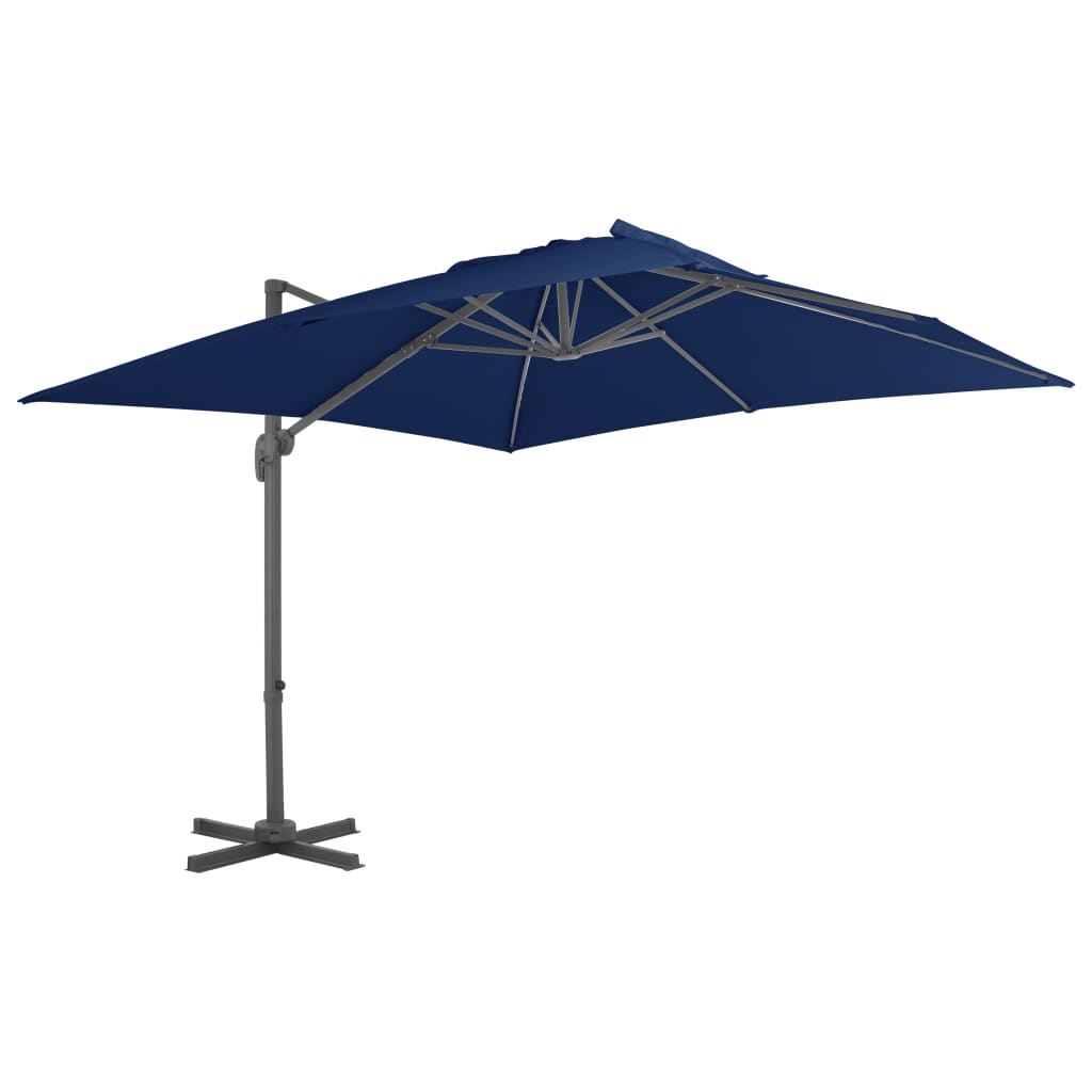 Zweefparasol Met Aluminium Paal 3X3 M Azuurblauw 300 x 300 cm azure blue