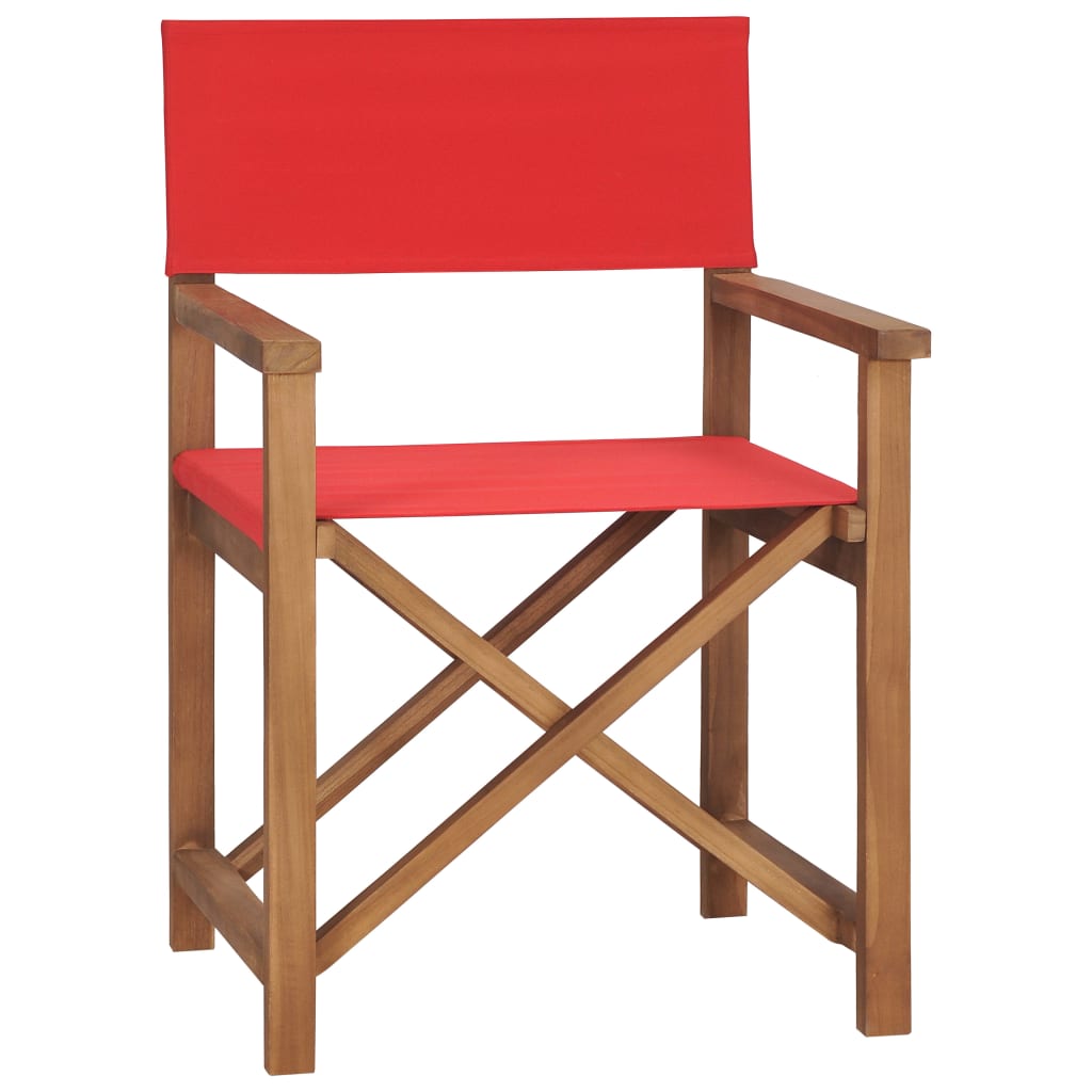 Regisseursstoel Massief Teakhout 1 Rood