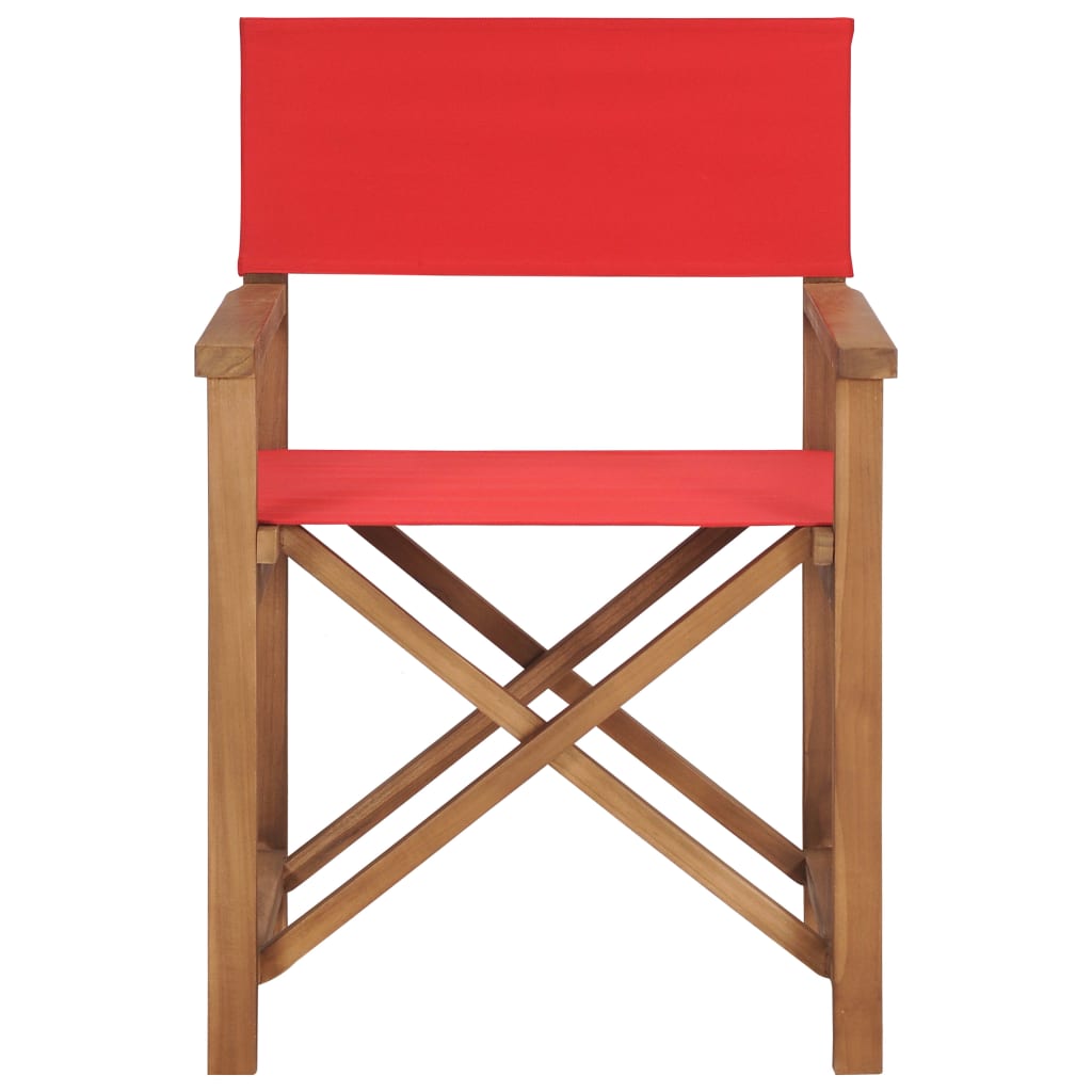 Regisseursstoel Massief Teakhout 1 Rood
