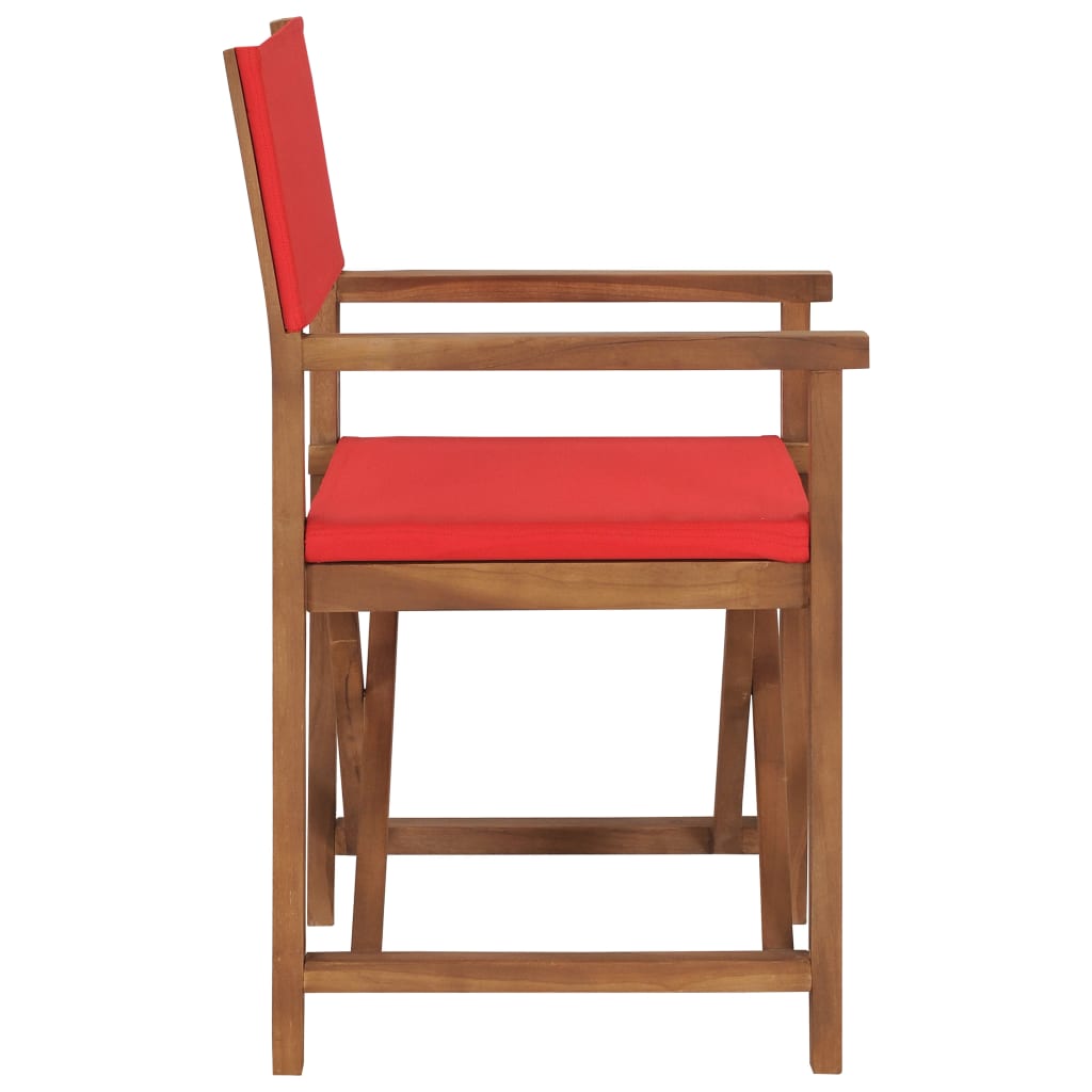 Regisseursstoel Massief Teakhout 1 Rood