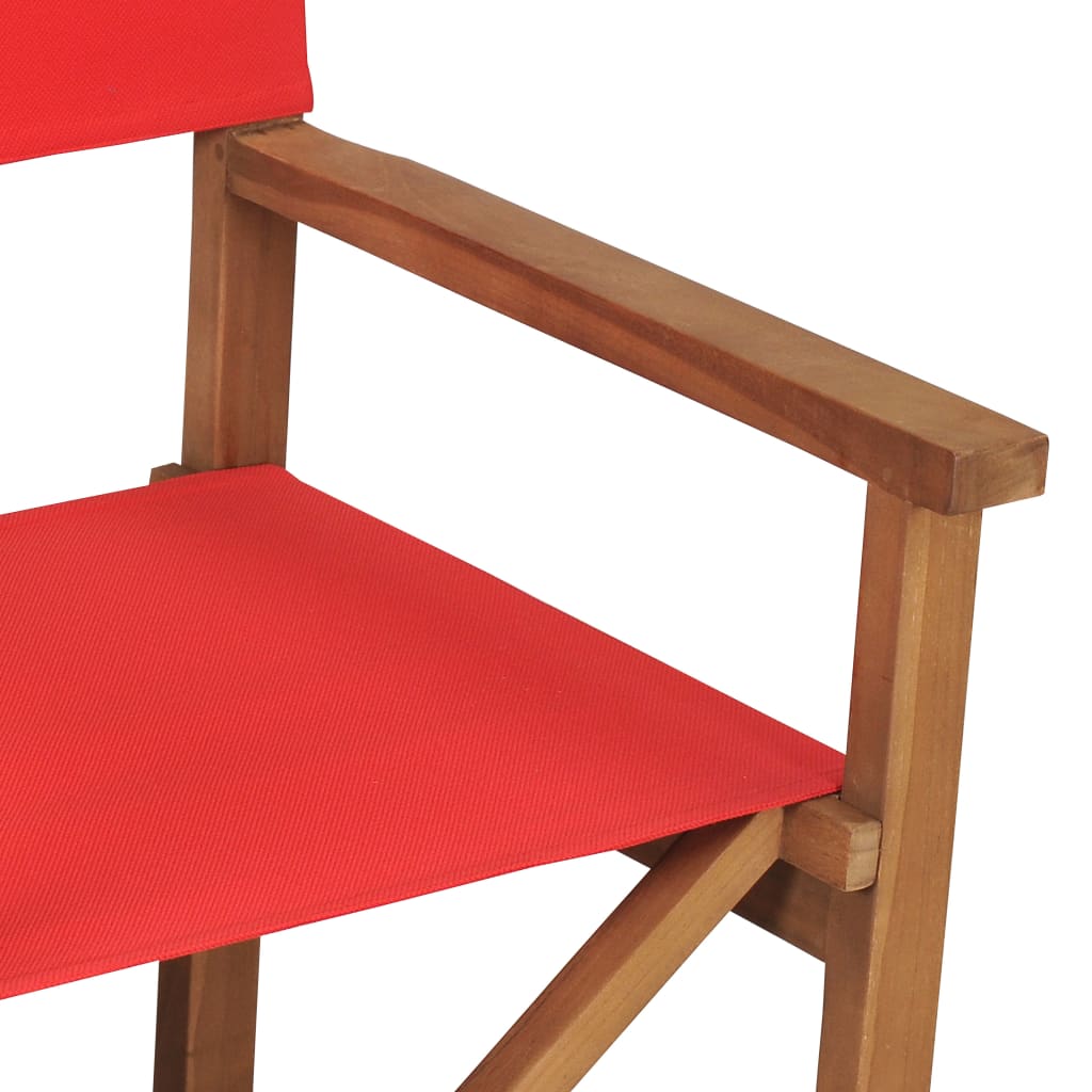 Regisseursstoel Massief Teakhout 1 Rood