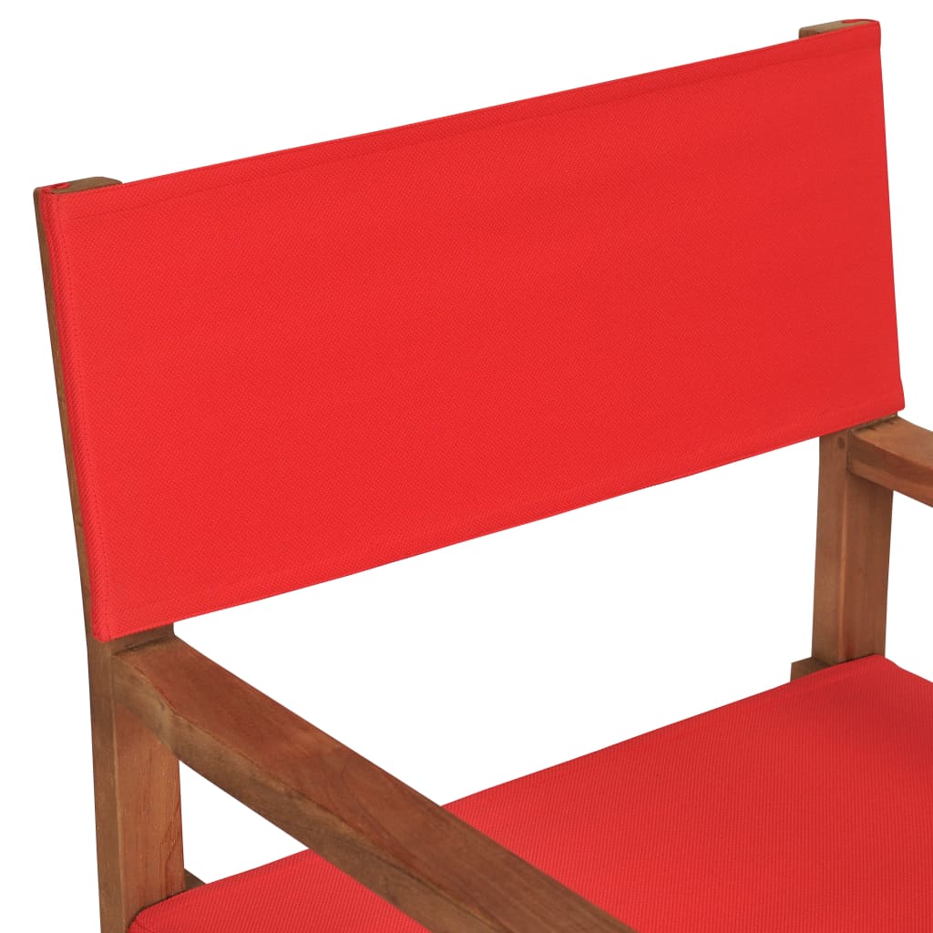 Regisseursstoel Massief Teakhout 1 Rood