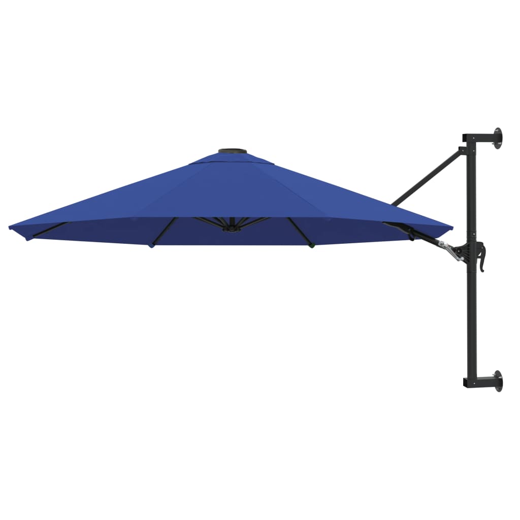 Wandparasol Met Metalen Paal 300 Cm Blauw