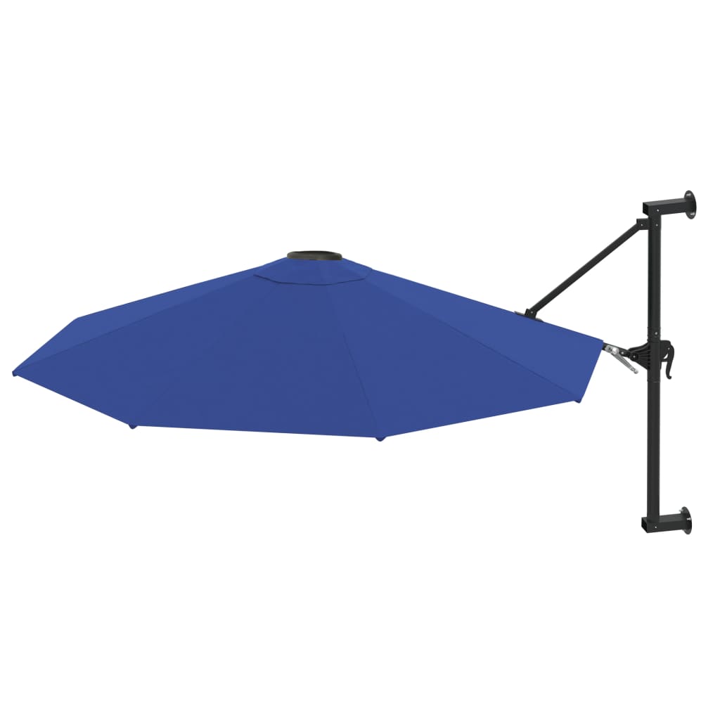 Wandparasol Met Metalen Paal 300 Cm Blauw