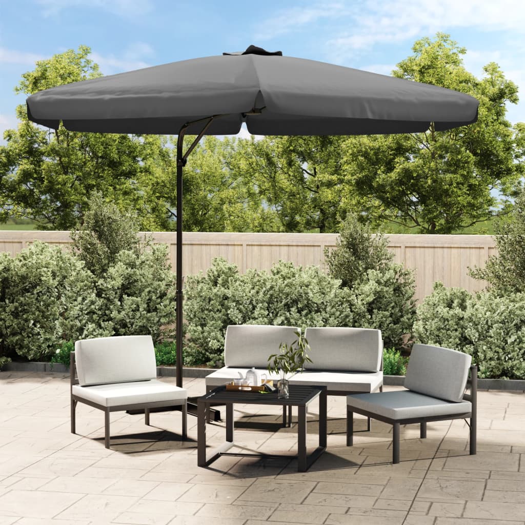 Parasol Met Stalen Paal 300X250 Cm Antraciet