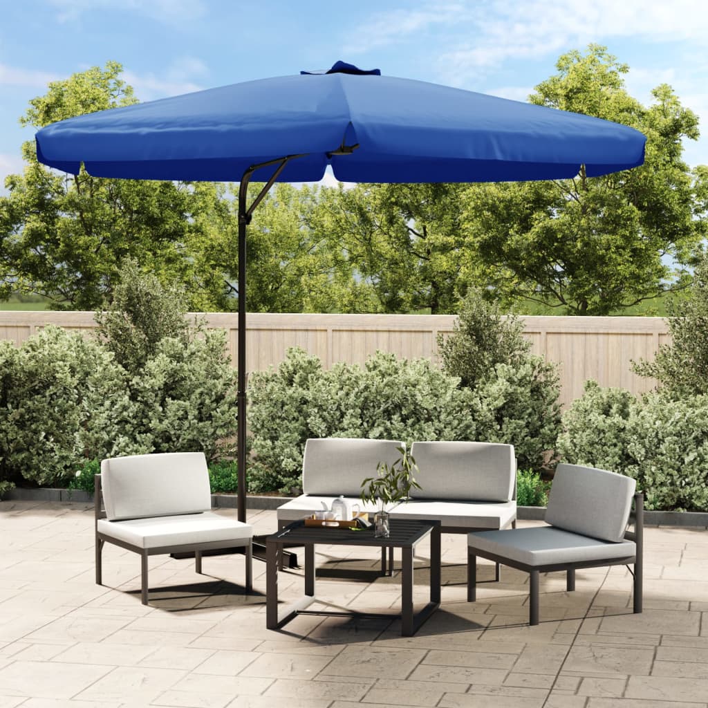 Parasol Met Stalen Paal 300 Cm Azuurblauw