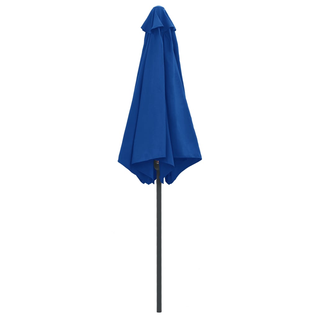 Parasol met aluminium paal 270x246 cm azuurblauw