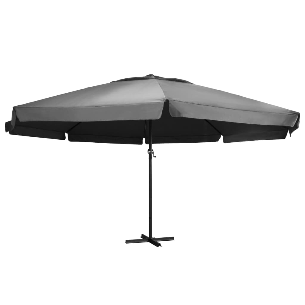 Parasol met aluminium paal 600 cm antraciet