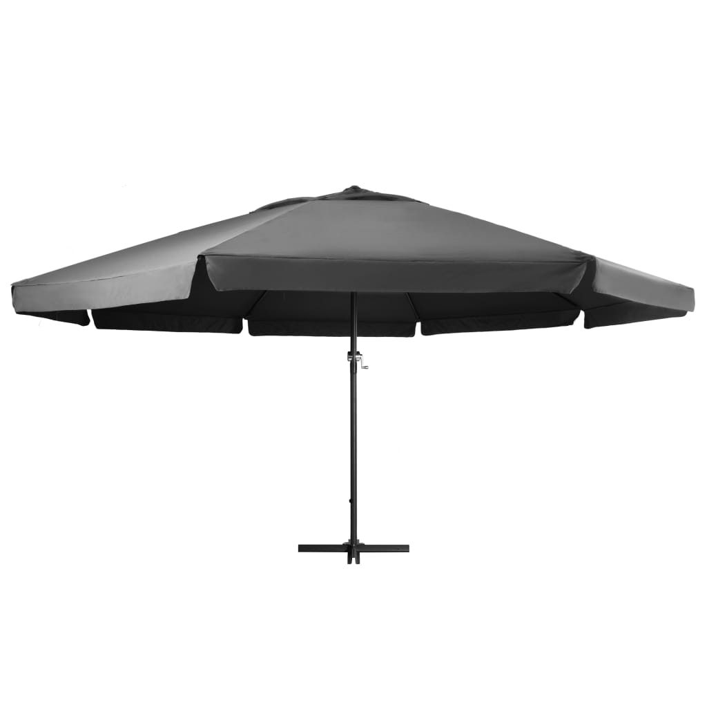 Parasol met aluminium paal 600 cm antraciet