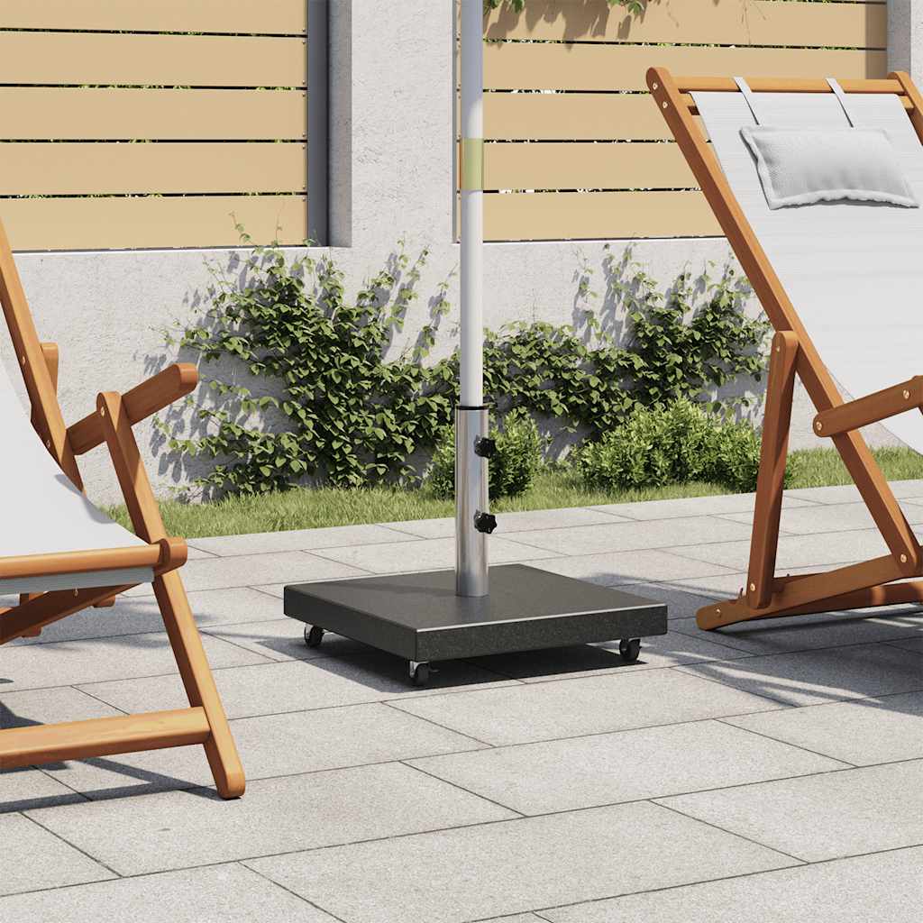 Parasolvoet vierkant 30 kg graniet zwart