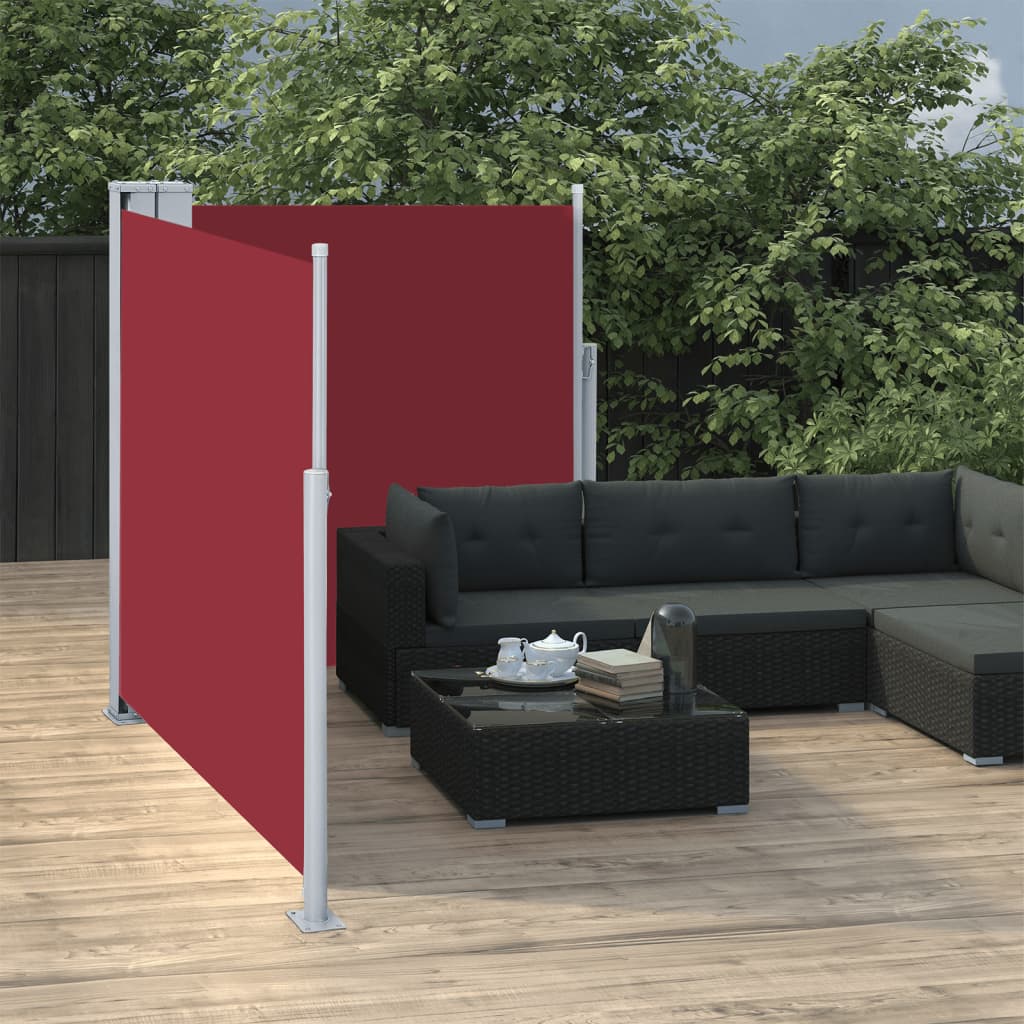 Windscherm Uittrekbaar 120 x 600 cm Rood