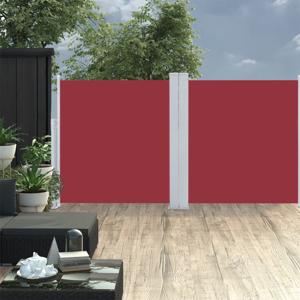 Windscherm Uittrekbaar 120 x 600 cm Rood